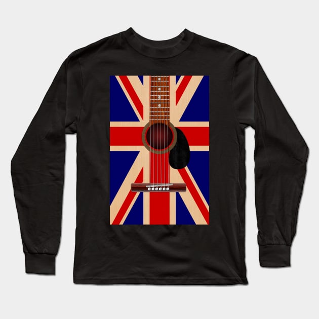 Union Jack Guitar Long Sleeve T-Shirt by Packrat